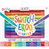SWITCH - EROO SPARKLE GLITTERY COLOR CHANGING MARKERS ( SET OF 12 )