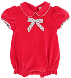 BANKS BOW BUBBLE ( VELVETEEN ) RICHMOND RED WITH OLD TOWN TATTERSALL