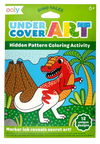 UNDERCOVER ART HIDEEN PATTERN COLORING ACTIVITY ART CARDS - DINO TALES