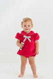 BANKS BOW BUBBLE ( VELVETEEN ) RICHMOND RED WITH OLD TOWN TATTERSALL