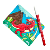 UNDERCOVER ART HIDEEN PATTERN COLORING ACTIVITY ART CARDS - DINO TALES
