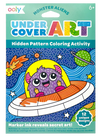 UNDERCOVER ART HIDDEN PATTERN COLORING ACTIVITY ART CARDS - MONSTER ALIENS