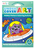 UNDERCOVER ART HIDDEN PATTERN COLORING ACTIVITY ART CARDS - MONSTER ALIENS