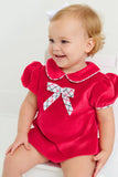 BANKS BOW BUBBLE ( VELVETEEN ) RICHMOND RED WITH OLD TOWN TATTERSALL