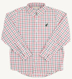 DEAN'S LIST DRESS SHIRT OLD TOWN TATTERSALL WITH GRIER GREEN STORK