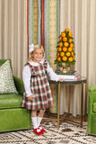 PAMMY'S PINAFORE DRESS ( FLANNEL ) CHARLIE PLACE PLAID WITH NEWPORT NIGHT VELVETEEN