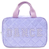 LOVE TO DANCE QUILTED LARGE COSMETIC BAG