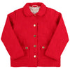 KENDALL QUILTED COAT RICHMOND RED BOWS WITH RICHMOND RED MICRO DOT