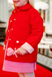 KENDALL QUILTED COAT RICHMOND RED BOWS WITH RICHMOND RED MICRO DOT