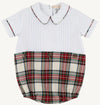 BRYAN BUTTON IN BUBBLE WORTH AVENUE WHITE WITH CHARLIE PLACE PLAID