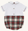 BRYAN BUTTON IN BUBBLE WORTH AVENUE WHITE WITH CHARLIE PLACE PLAID