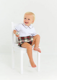 BRYAN BUTTON IN BUBBLE WORTH AVENUE WHITE WITH CHARLIE PLACE PLAID