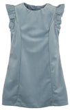 DELUXE VELVET SHIFT DRESS - BLUE