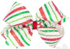 MEDIUM STRIPE PRINT SEQUIN HAIR BOW