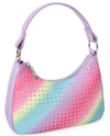 OMBRE RHINESTONE MINI CRESCENT BAG