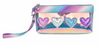 HEARTS CLEAR GLAZED SLIM PENCIL POUCH WRISTLET