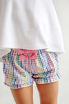 NATALIE KNICKERS - COLORED PENS PLAID WITH HAMPTONS HOT PINK