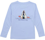 BOYS PERFORMANCE TEE LONG SLEEVE DIVING MALLARD - LIGHT BLUE