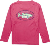 BOYS PERFORMANCE TEE LONG SLEEVE BASS - CAYENNE