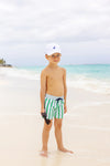 TURTLE BAY TRUNKS KIAWAH KELLY GREEN STRIPE WITH BUCKHEAD BLUE