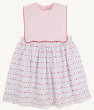 BRADY BUTTON - IN DOGWOOD DOT WITH PALM BEACH PINK