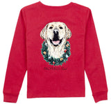 DECK THE PAWS LONG SLEEVE SHIRT - CABERNET
