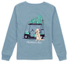 BOYS SANTA CADDY LONG SLEEVE STEEL BLUE
