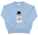 ISAAC'S INTARSIA SWEATER - BEALE STREET BLUE WITH SNOWMAN INTARSIA