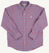 DEAN'S LIST DRESS SHIRT LAWN PARTY PLAID WITH WORTH AVENUE WHITE STORK