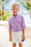 DEAN'S LIST DRESS SHIRT LAWN PARTY PLAID WITH WORTH AVENUE WHITE STORK