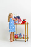 SLEEVELESS POLLY PLAY DRESS NORTH SEA STARS WITH RICHMOND RED