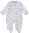 SNOW HAPPY PENGUINS BLUE ZIP FOOTIE