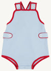 SKIPPER SUNSUIT BUCKHEAD BLUE WITH RICHMOND RED