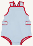SKIPPER SUNSUIT BUCKHEAD BLUE WITH RICHMOND RED