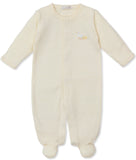 PREMIER BABY DUCKLING YELLOW STRIPE HAND EMBROIDERED FOOTIE