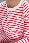 CASSIDY COMFY CREWNECK - RICHMOND RED STRIPE
