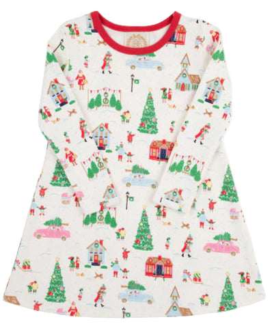 LONG SLEEVE POLLY PLAY DRESS MAKE THE SEASON BRIGHT WITH RICHMOND RED –  MiMi Kids