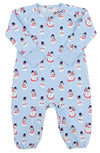 CASSIDY COMFY CREWNECK ROMPER - FROSTY FRIENDS WITH BEALE STREET BLUE