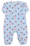 CASSIDY COMFY CREWNECK ROMPER - FROSTY FRIENDS WITH BEALE STREET BLUE