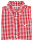 DEAN'S LIST DRESS SHIRT - RICHMOND RED MINI GINGHAM
