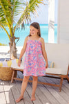 LAINEY'S LITTLE DRESS - MT. PARAN MINI FLORAL WITH PALM BEACH PINK