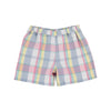 SHELTON SHORTS TENNIS PRO PLAID WITH TURKS TEAL STORK