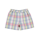 SHELTON SHORTS TENNIS PRO PLAID WITH TURKS TEAL STORK