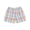 SHELTON SHORTS TENNIS PRO PLAID WITH TURKS TEAL STORK