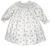 BISHOP SMOCKED FLORAL PRINT DRESS