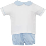 JAMES BLUE KNIT DIAPER SET