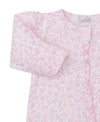 SUMMER GARDENS PINK ZIP FOOTIE