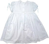 HEIRLOOM DRESS WHITE WITH BLUE AND PINK SMOCKING