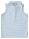 GIRLS SLEEVELESS PRO PERFORMACE POLO SHIRT - CLEAR SKY STRIPE