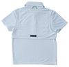 BOYS SHORT SLEEVE PRO PERFORMACE POLO IN CLASSIC CLEAR SKY BLUE AND WHITE STRIPE